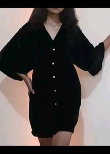 Black Velvet Mini Dress