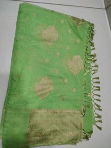 Lime Green Banarasi Silk Dupatta