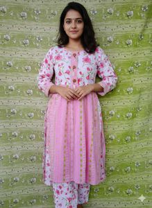 Floral Print Kurta Set