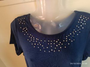 xl Navy Embellished Top