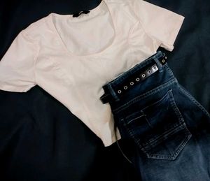 White Corset Tee