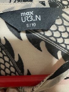 max URB_N Mesh Crop Top with Attached Camisole