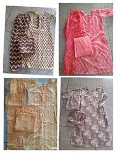 4 Kurti Pair Set With Dupatta