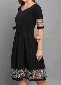 A Line Black Dress
