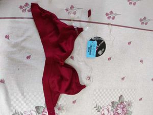 Clovia Maroon Bra With Transparent Straps