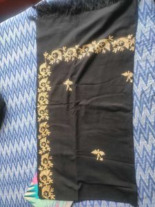 Elegant Embroidered Shwal- Black🖤