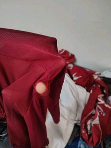 Maroon top
