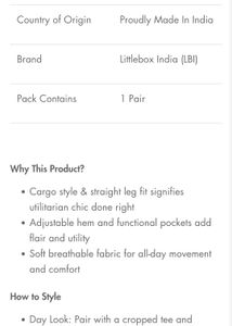 Unisex Cargo Pant
