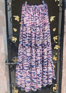 Full Flared Multicolored Maxi Skirt