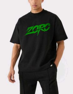 ZORC Green Graphic Oversized Black T-Shirt