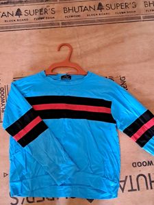 Women Blue Crop Top