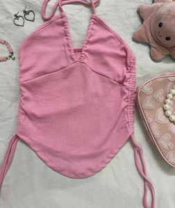 🎀 Pink Tube Knot Top 🎀
