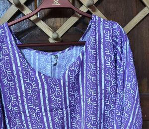 Purple Printed Top