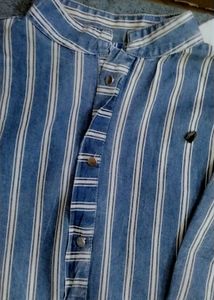 Striped Button-Up Tunic
