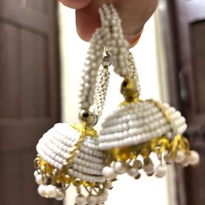 Pearl Jhumka Earrings