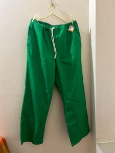 Black top and Green Casual Pants