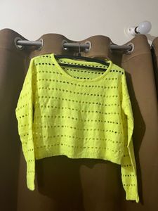 Neon Green Knit Top