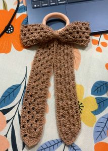 Crochet Bow Hair Tie