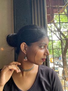 Silver Choker Necklace Set