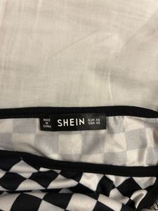 SHEIN- Checkerboard pattern top