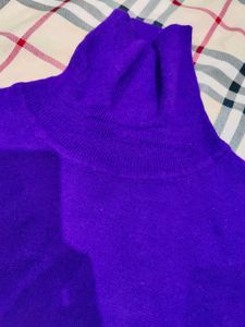 Purple Turtleneck Sweater