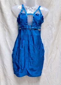 I. Blue Mini Bodycon Dress