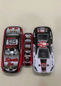 Set of 2 tin car containers