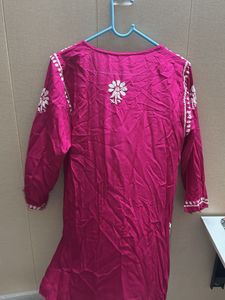 Pink Embroidered Tunic