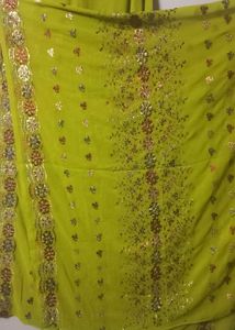 Green Embroidered Kurta