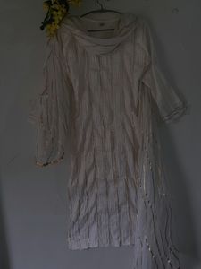 Beautiful Golden-white Kurta With FREE Chunni!!!!!