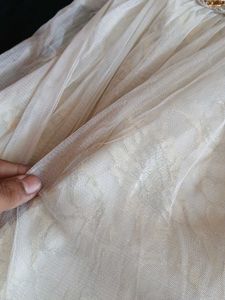 Elegant White &amp; Gold Party Dress