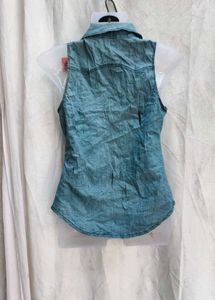 362711. Denim Sleeveless Top