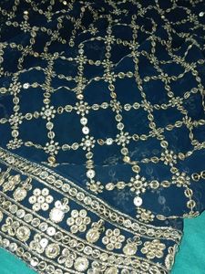 Elegant Blue Embellished Kurta