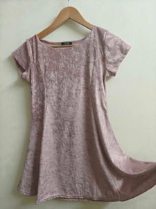 Mauve Velvet Skater Dress
