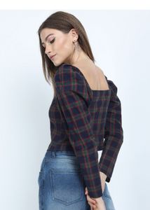 Tokyo Talkies Checked Princess Top