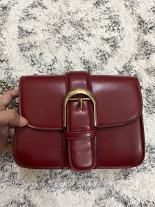 Burgundy Chain Crossbody