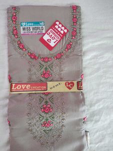 unstitched dress material for women, grey