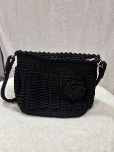 Black Crochet Bag