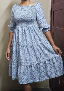 New Floral Midi Dress With TAG