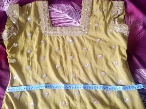 Olive Green Embellished Kurti