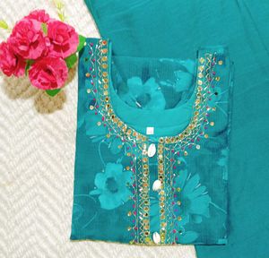 Floral Yellow Kurta Set