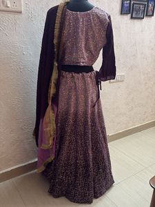 Plus size Classy ombre  Purple  Lehenga Set