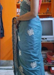 Stylish Work Saree For Party