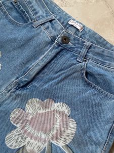 Floral Design Artsy Denim