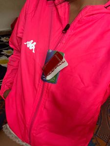 Neon Pink Kappa Light Weight Sports Jacket