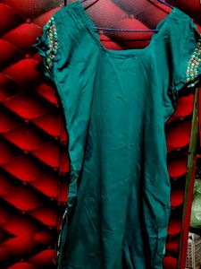 Embroidered Sea Green Kurta