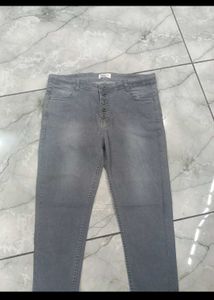 Combo Of 2 High-Waisted Jeans Grey &amp; White Jegging