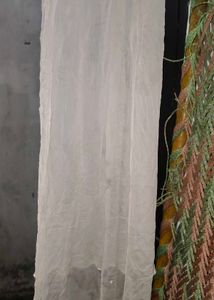 Elegant White Dupatta with Gold Detail