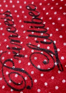 Red polka dots cotton skirt 10-11 yrs