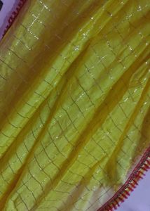 Yellow Checkered Dupatta